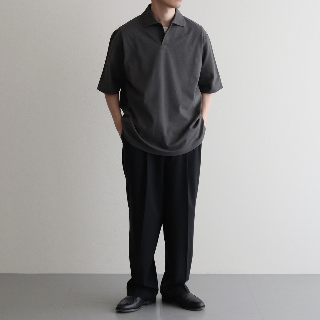 ONE BUTTON POLO S/S TEE #M.GRAY [M25A15CS02B]