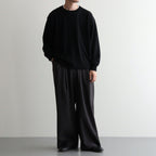 DOUBLE PLEATED BUGGY TROUSERS #CHARCOAL GRAY [M26C06PT01C]