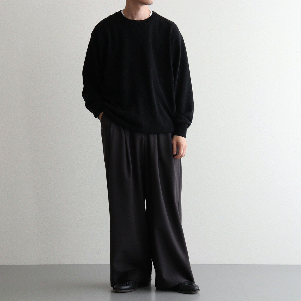 DOUBLE PLEATED BUGGY TROUSERS #CHARCOAL GRAY [M26C06PT01C]