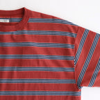 BORDER SHORT SLEEVE TOP #N.REDxSAX [PMAT-CS02]