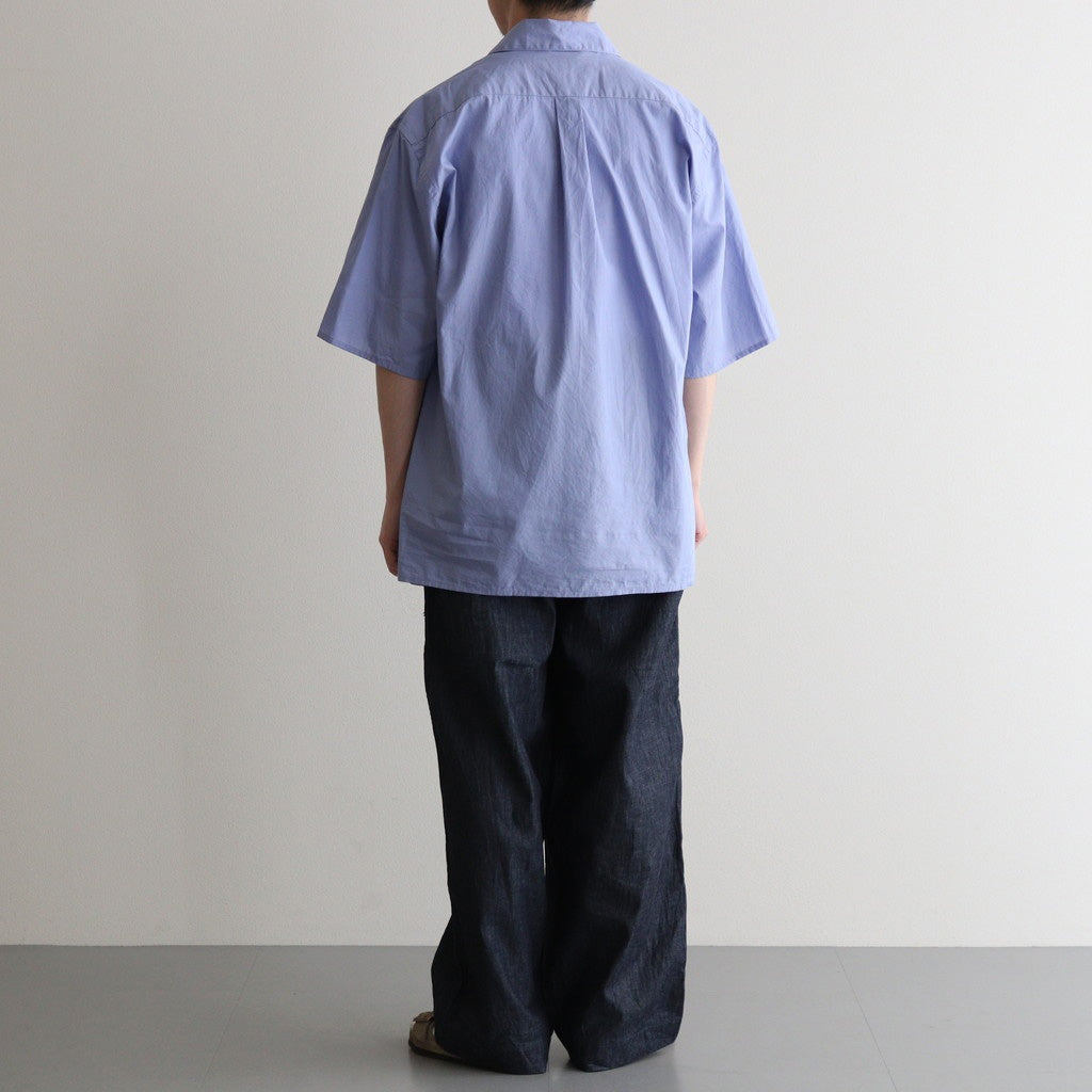 Chambray Open-Collar Shirt #Saxe [BHS25S021] – Diffusion