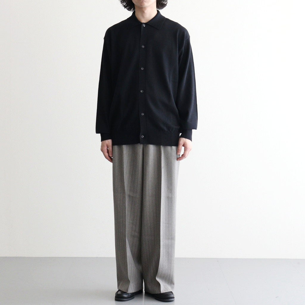 SINGLE PLEAT WIDE TROUSERS #GREIGE [M26C20PT01C]