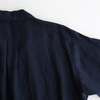 NEW OPEN COLLAR S/S SHIRT #NAVY [A25B05SH01B]