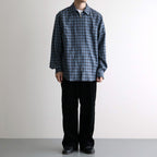 ZIP SHIRT #BLUE CHECK [A26C17SH03C]