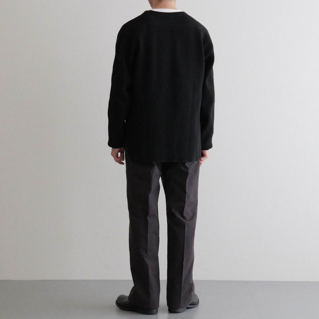 FRONT TUCK ARMY TROUSER #BLACK [252OJ-PT07]