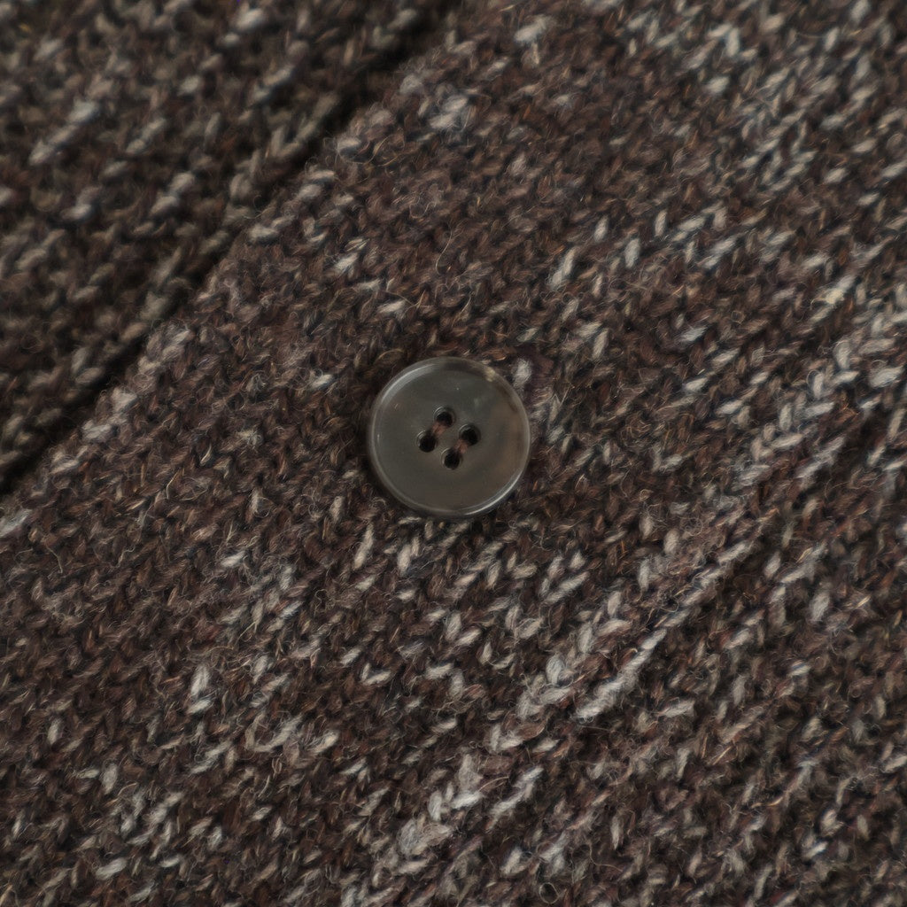 BLENDED KEMPI WOOL RAPEL CARDY #BARK [252OJ-KN03]