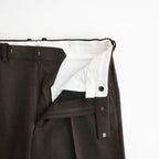 REGULAR FIT STRAIGHT TROUSERS #BROWN BIRD’S-EYE [M26C10PT03C]