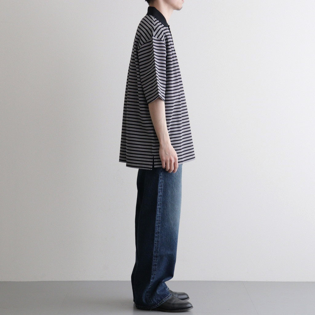 ONE BUTTON TEE S/S #BLACK BORDER [M26A14CS02B]