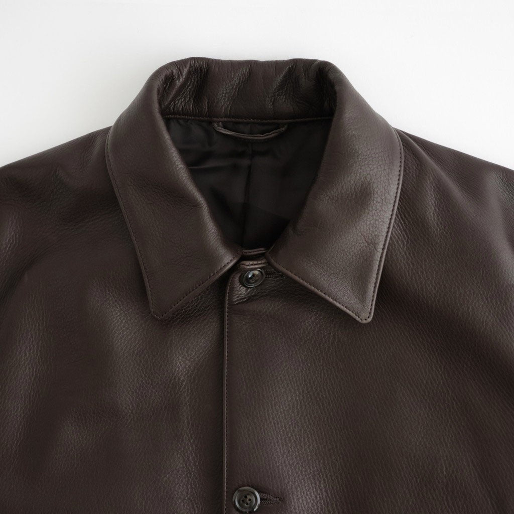 Steer Leather Coverall #DarkBrown [BHS25F002F26]