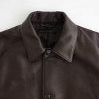 Steer Leather Coverall #DarkBrown [BHS25F002F26]