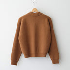 CASHMERE FOX POLO CARDIGAN #CAMEL [BN-25FL-044]