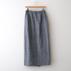 Mix Heather Cotton Wrap Belted Skirt #HeatherCharcoal [BHSW26S7HEG]