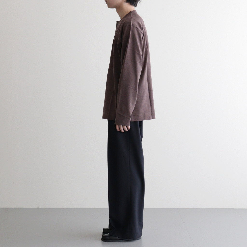 Wool Tropical 2tuck Wide Tapered Trousers #Navy [NEP-SS2605]