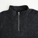 THERMAL FLEECE HALF ZIP TOP #CHARCOAL [SM62MC002]