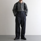 SOLIS COTTON TROUSERS - RIGID DENIM #INDIGO [HV501001]