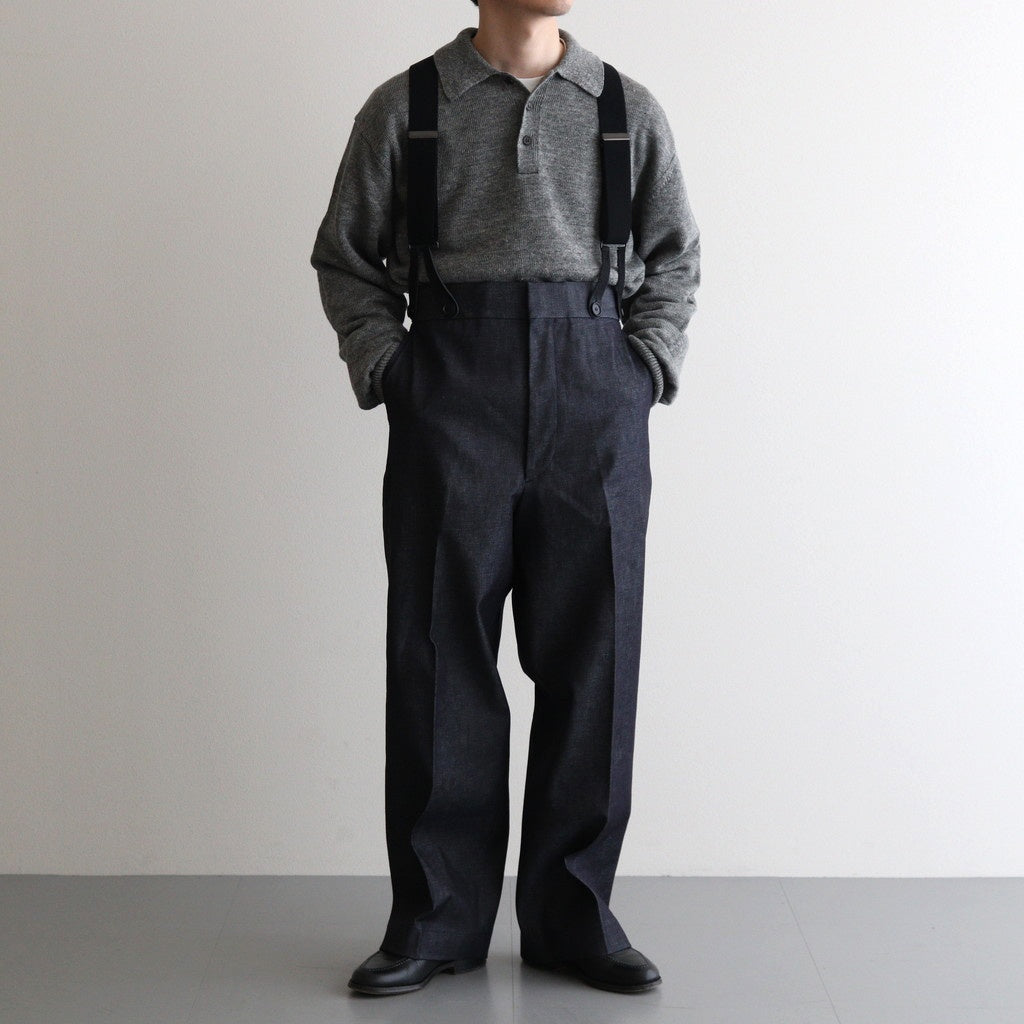 SOLIS COTTON TROUSERS - RIGID DENIM #INDIGO [HV501001]