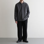 CLASSIC FIT DOUBLE PLEATED TROUSERS #BLACK [A25A05PT01C]