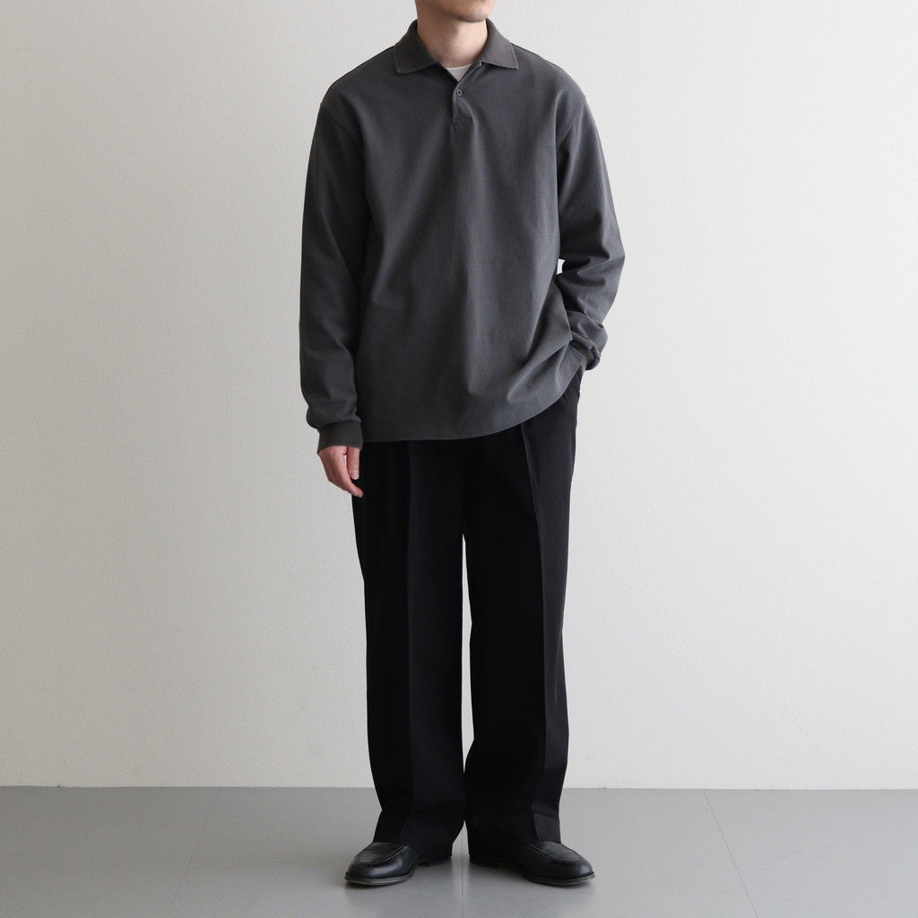 CLASSIC FIT DOUBLE PLEATED TROUSERS #BLACK [A25A05PT01C]