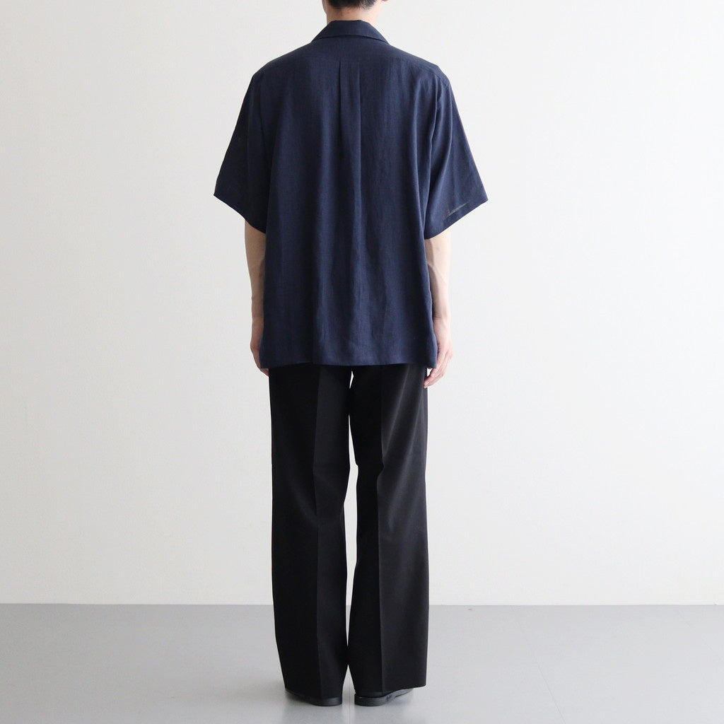 WIDE STRAIGHT TROUSERS #BLACK [A25C04PT03C]
