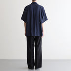 WIDE STRAIGHT TROUSERS #BLACK [A25C04PT03C]