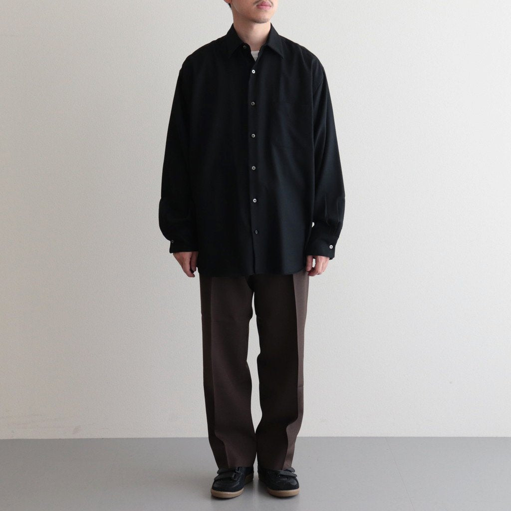 FLAT FRONT TROUSERS #NAVY [A23C-04PT01C] _ MARKAWARE | マーカ