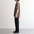 ORIGINAL PRINTED OPEN COLLAR SHIRTS (KASURI) Short-sleeve #MOCHA [261OJ-SH20]