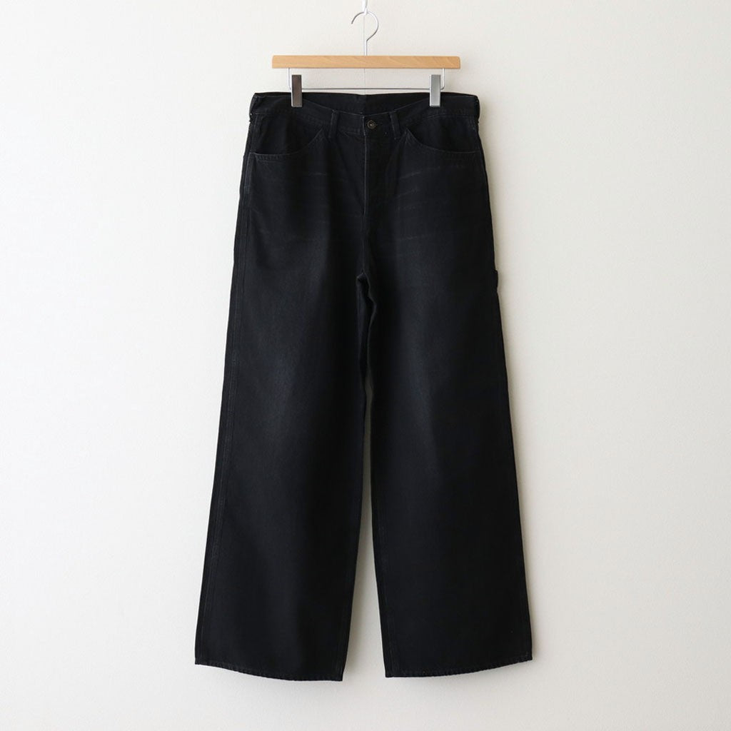 WIDE PAINTER PANTS #BLACK [M25B13PT01C]