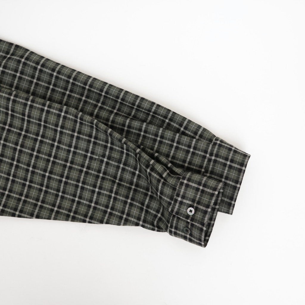 ZIP SHIRT #MOSS GRAY CHECK [A26C17SH03C]