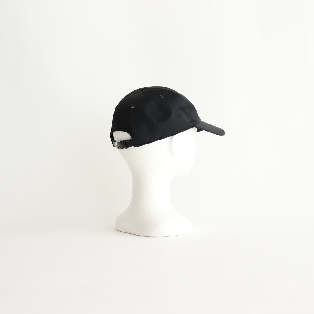 NYLON TWILL CURVED VISOR CAP #BLACK [Y01011]