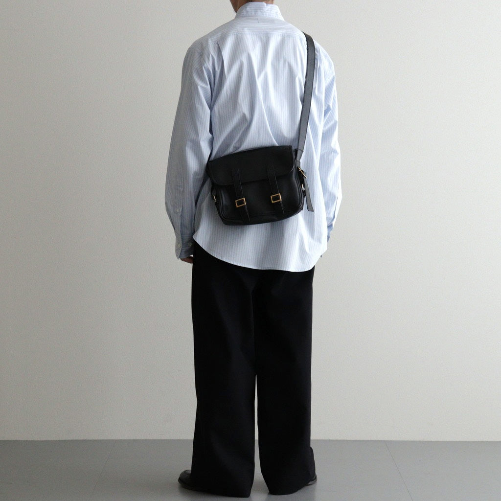 FLAP SHOULDER BAG S #BLACK [BG-31-COW-5]