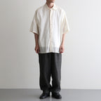 Silk-Co Voile Half-Sleeve Shirt #Ivory [BHS26S036SiCo]