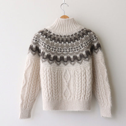 MOHAIR NORDIC TURTLE NECK #IVORY [BN-24FL-055]