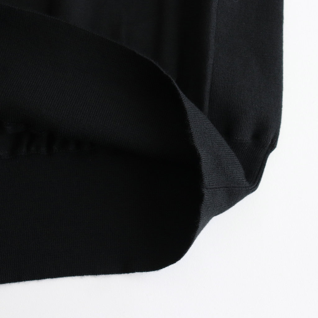 Wool Cashmere Silk Knit Crew Neck #Black [BHS24F021] - Diffusion
