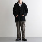 BLENDED KEMPI WOOL RAPEL CARDY #ONYX [252OJ-KN03]