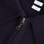 Co/Silk Nep Harf-Zip Shirt #DarkPurple [BHS25S037]