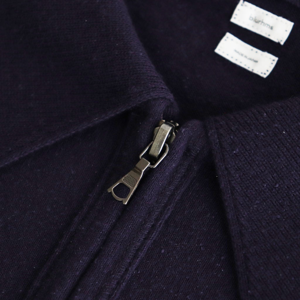 Co/Silk Nep Harf-Zip Shirt #DarkPurple [BHS25S037]