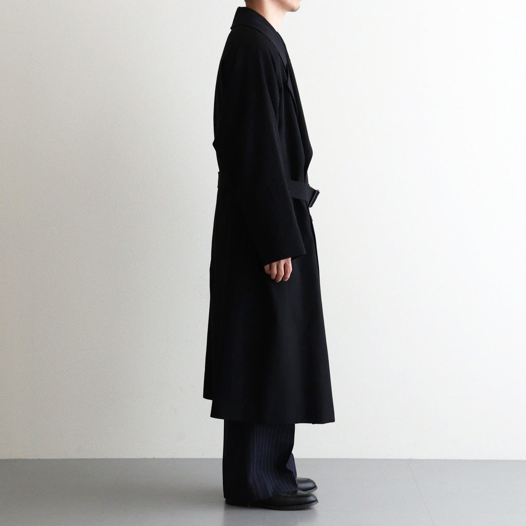 Wool Gabardine Trench Coat #BlackNavy [BHS25F006]