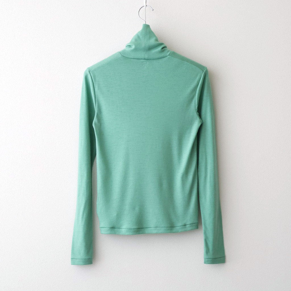 Wool Rib Turtle Neck #FadeGreen [BHSW24F12F26]