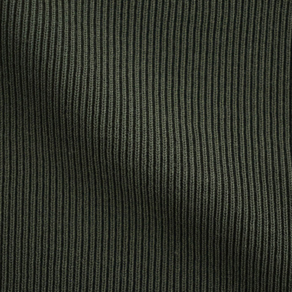 HARD TWIST WOOLRIB DRIVERS KNIT #FOREST [BN-26FM-033]