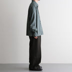 FLAT FRONT WIDE TROUSERS #D.OLIVE [A26C15PT02C]