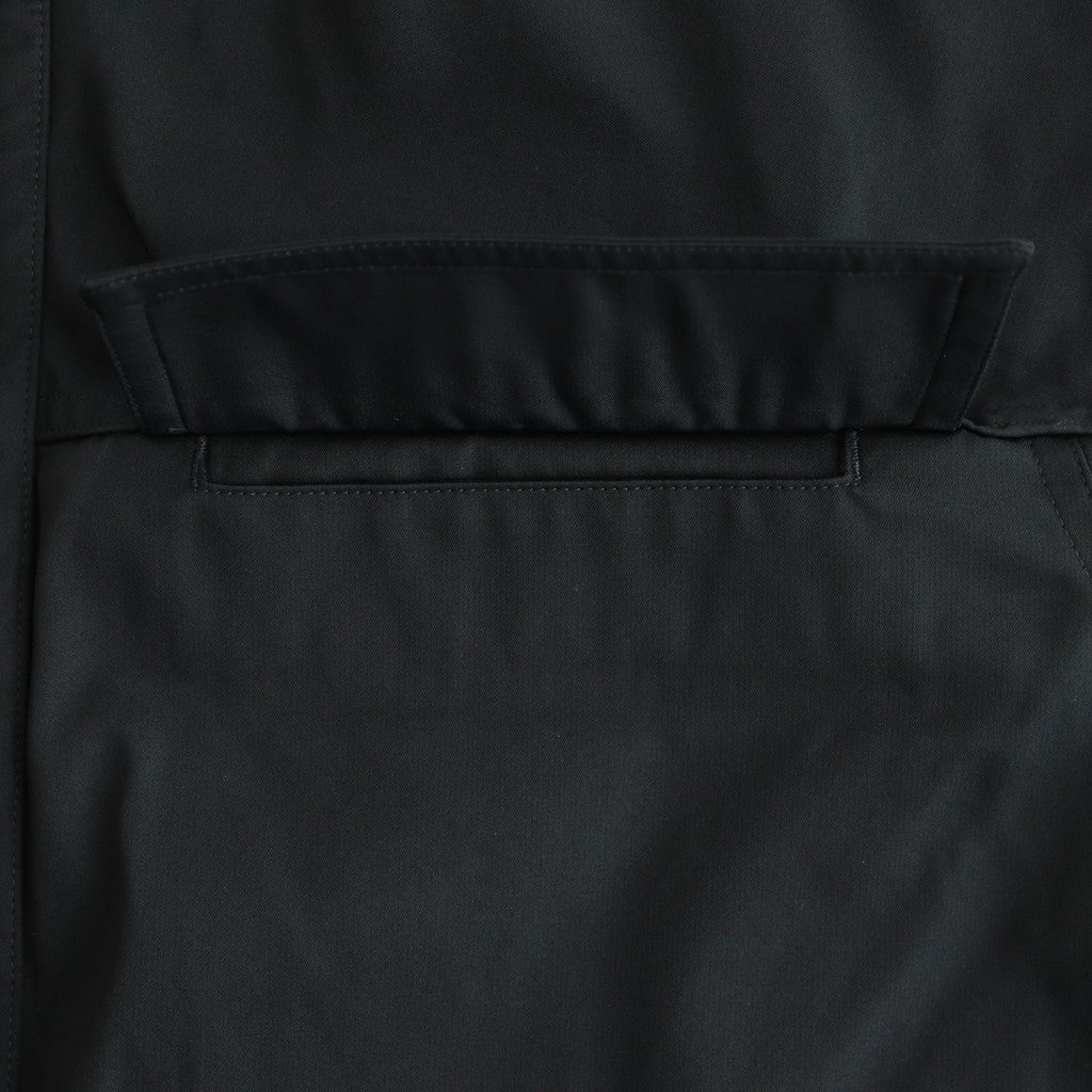 HIGH COUNT DOUBLE TWILL POLYESTER BZ #010 BLACK [16852 25022]
