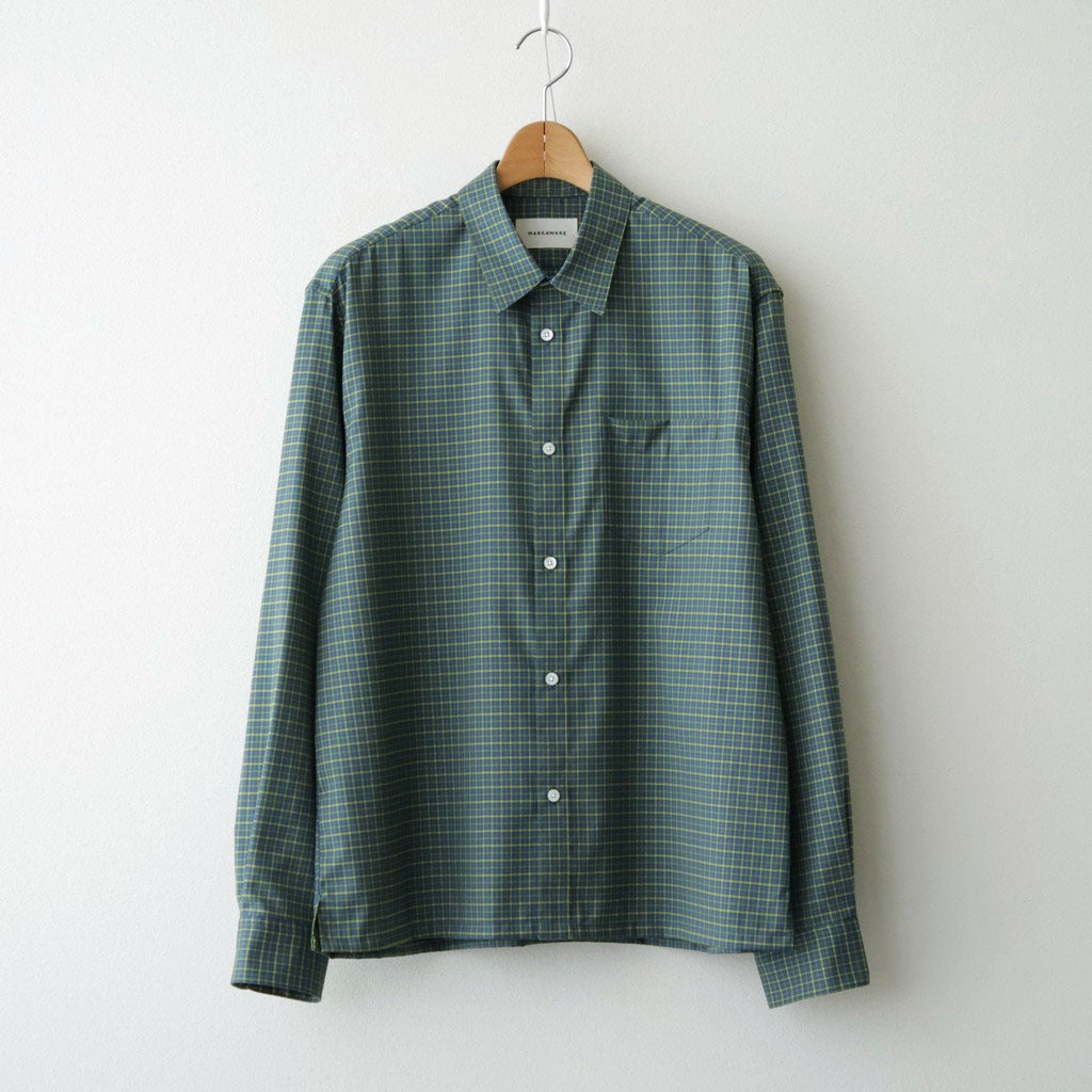 SQUARE SHIRT #GREEN CHECK [A26C11SH02C]