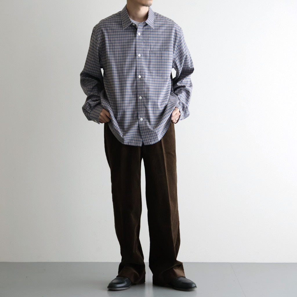 SQUARE SHIRT #BROWN CHECK [A26C11SH02C]
