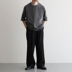 DOUBLE PLEATED EASY TROUSERS #BLACK [A25C04PT02C]