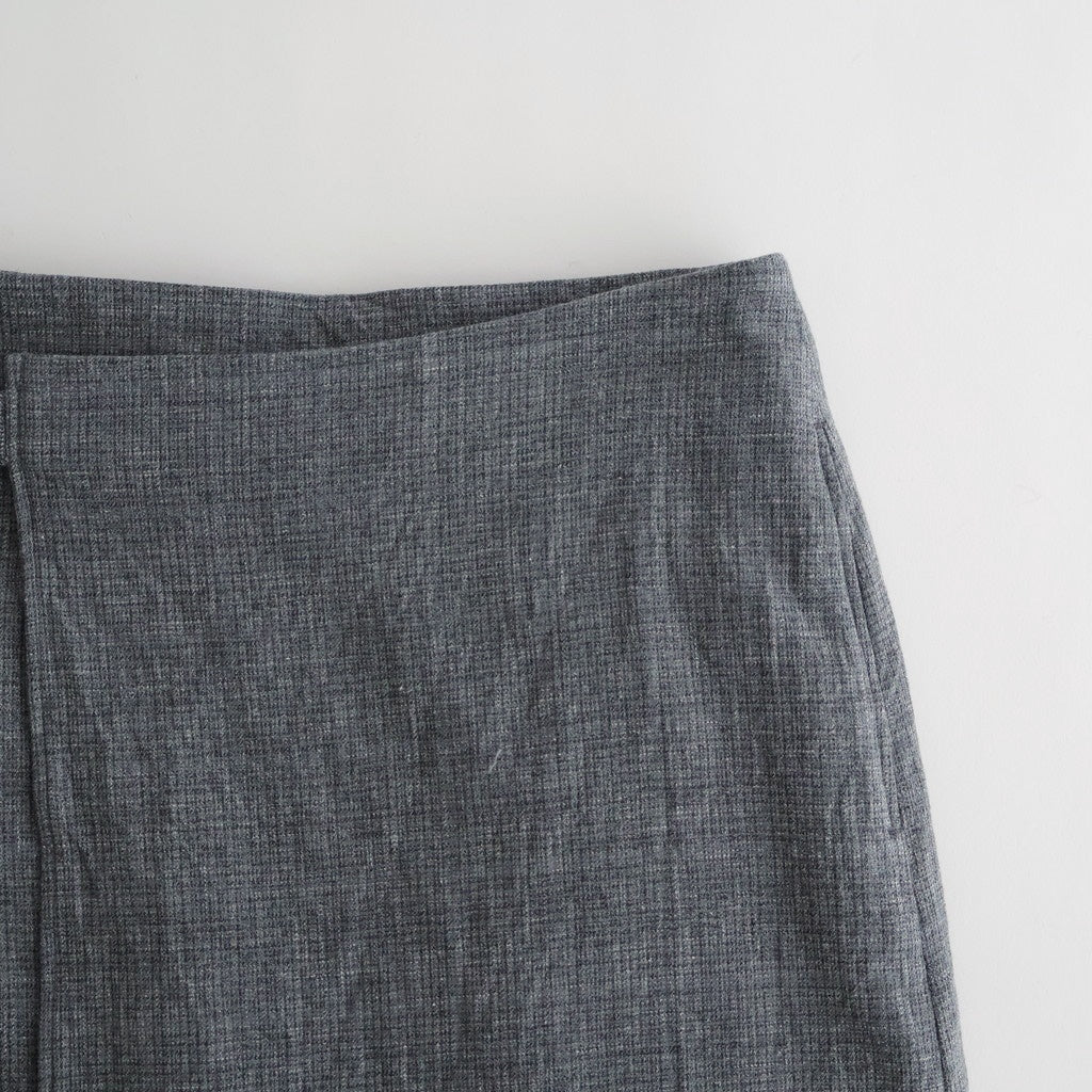 Mix Heather Cotton Wrap Belted Skirt #HeatherCharcoal [BHSW26S7HEG]