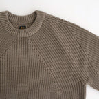 SIGNATURE CREW NECK #MELANGE BROWN [BN-25FM-038]