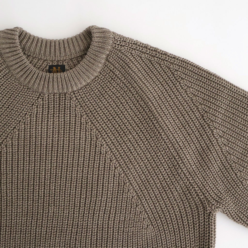 SIGNATURE CREW NECK #MELANGE BROWN [BN-25FM-038]