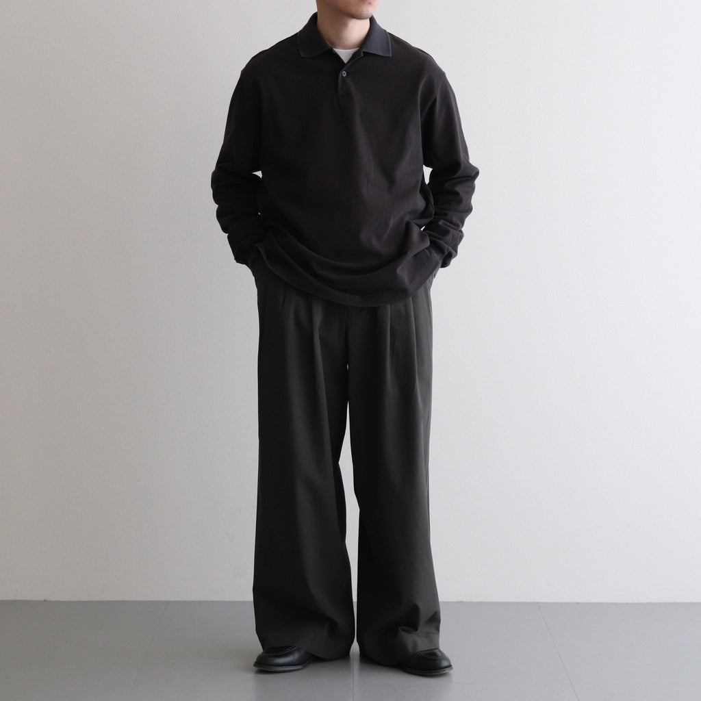 TRIPLE PLEATED EASY TROUSERS #DARK OLIVE [A25A05PT03C] – Diffusion