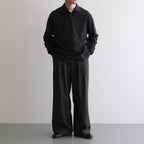 TRIPLE PLEATED EASY TROUSERS #DARK OLIVE [A25A05PT03C]