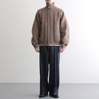 ROUND-COLLAR MOTORING JACKET #WHEAT [252OJ-JK04]